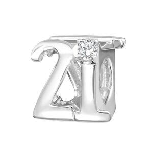 Sterling Silver Number 21 Charm Bead